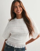 Nelly - Valkoinen - Frill Turtleneck Blouse