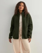 Pieces - Vihreä - Pcsadia Ls Teddy Jacket Noos Bc
