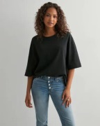 Gina Tricot - Musta - Basic boxy tee