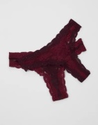 Nelly - Punainen - Lovely Lace 2-Pack Thong
