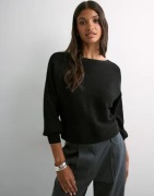 Only - Musta - Onladaline L/S Short Pullo Knt Noos