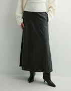 Vero Moda - Musta - Vmolive Hw Coated Ankle Skirt Prm