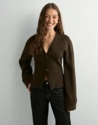 Gina Tricot - Ruskea - Knitted sculptured cardigan