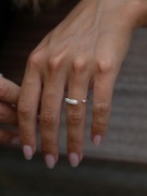 Muli Collection - Hopea - Adjustable Half Zirconia Ring