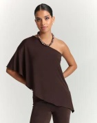 Nelly - Ruskea - Soft Glam Shoulder Top