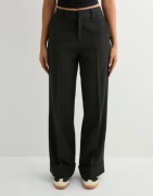 Gina Tricot - Musta - Mid waist wide trousers