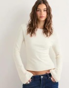 Gina Tricot - Beige - Knitted boatneck top
