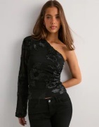 Neo Noir - Musta - Friana Big Flower Mesh Blouse