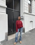 Nelly - Punainen - Fuzzy Knit Sweater