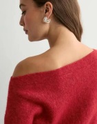 Nelly - Punainen - Wide Neck Knit Sweater