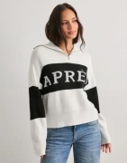 Pieces - Valkoinen - Pcjordan Ls Half Zip Knit Bc