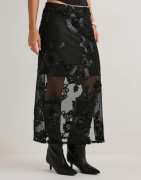 Pieces - Musta - Pcoffia Hw Midi Skirt Jrs D2D