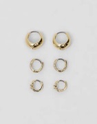 Pieces - Kulta - Pcotelia Earrings 3-Pack D2D