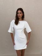 Nelly - Valkoinen - Shaped Short Sleeve Dress
