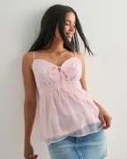 Vero Moda - Vaaleanpunainen - Vmdina Detail Singlet Wvn Exp Ga Sb