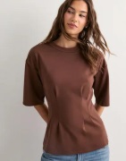 Vero Moda - Ruskea - Vmtanya 2/4 Fitted Top Jrs Exp
