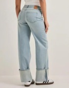 Pieces - Sininen - Pcsilke Mw Fold Up Denim Jeans