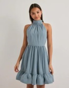 Malina - Sininen - Fern halterneck ruffled mini dress