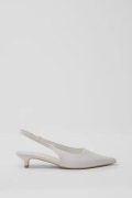 Nelly - Valkoinen - Low Kitten Heel Slingback