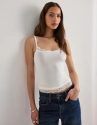 Nelly - Valkoinen - Soft Lace Detail Singlet