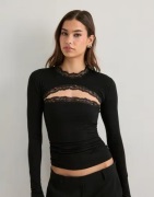 Nelly - Musta - Soft Lace Bolero Tube Top