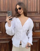 Nelly - Valkoinen - Clean Structure Blouse