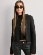 OBJECT - Musta - Objparvi Sateen Bow Knit Cardigan D