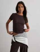 Only - Ruskea - Onlilse S/S Top Structure Jrs Noos