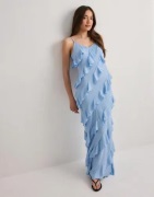 Vero Moda - Sininen - Vmicelyn Sl Ruffle Maxi Dress Exp