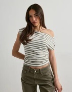 Nelly - Vihreä - Stripe Shoulder Top