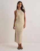 Vero Moda - Beige - Awevelyn Sl 7/8 Crochet Dress Noos