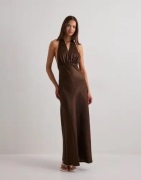 Pieces - Ruskea - Pcbyrsa Sl Ankle Dress Wvn D2D Pp