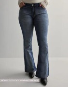 True Religion - Sininen - Nelly Ultra Low Rise Joey Flare Big T