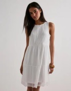 Pieces - Valkoinen - Pcclara Sl Dress Wvn Bc