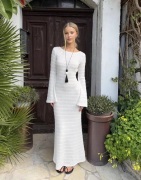 Nelly - Valkoinen - Crochet Maxi Dress