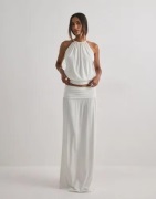 Nelly - Valkoinen - Low Waist Flowy Maxi Skirt