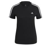 adidas T-paita 3-Stripes - Musta/Valkoinen Nainen