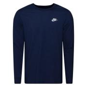 Nike T-paita NSW Club L/S - Navy/Valkoinen