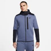 Nike Huppari NSW Tech Fleece Overlay FZ - Sininen/Musta